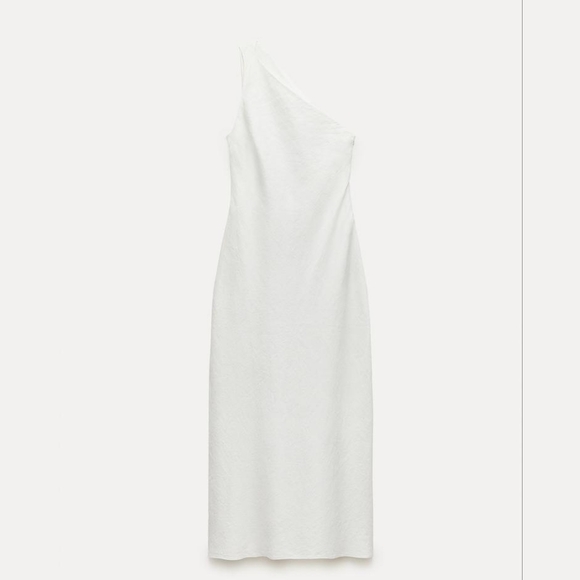 Zara Asymmetrical Linen Maxi Dress - Picture 4 of 13